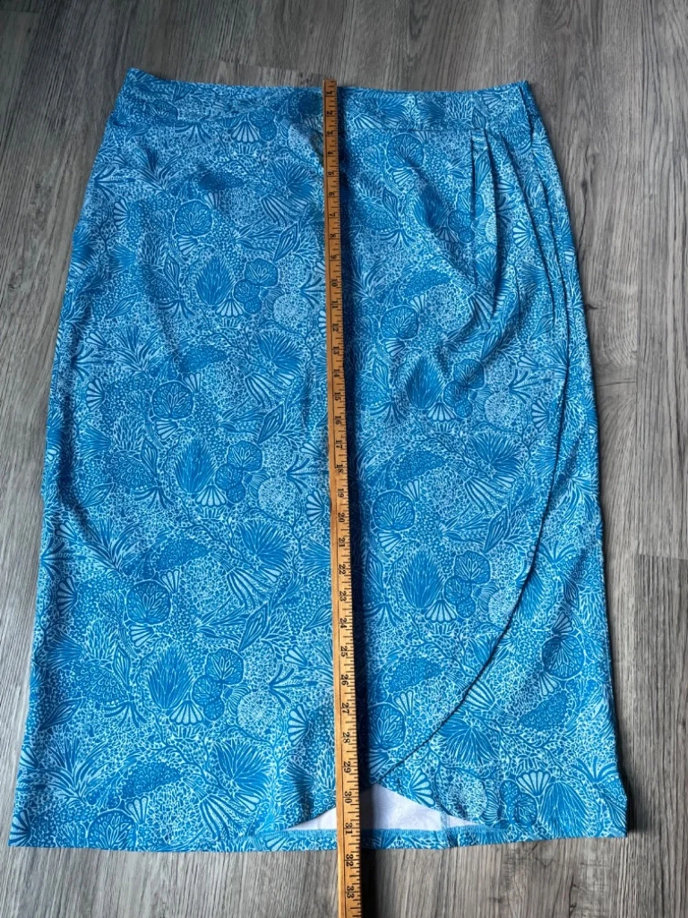RipSkirt Hawaii Blue botanical Print Travel Skirt Wrap Convertible Size XL